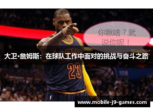 大卫·詹姆斯：在球队工作中面对的挑战与奋斗之路